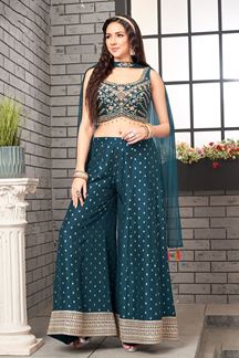 Picture of Heavenly Teal Blue Colored Designer Suit