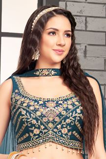 Picture of Heavenly Teal Blue Colored Designer Suit