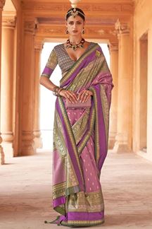 Picture of Marvelous Pink Colored Designer Saree