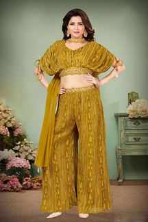 Picture of Glorious Mustard Colored Designer Suit