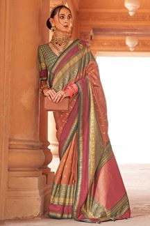 Picture of Irresistible Brown Colored Designer Saree