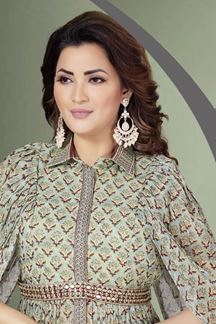 Picture of Enticing Sea Green Colored Designer Suit