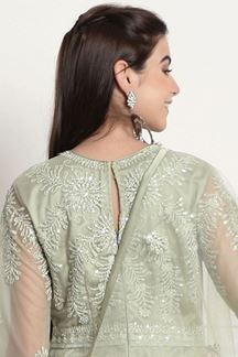 Picture of Gorgeous Green Colored Designer Suit (Unstitched suit)