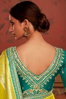 Picture of Smashing Yellow Colored Designer Saree