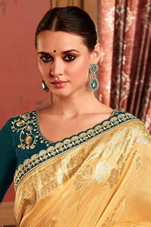 Picture of Charming Yellow Colored Designer Saree