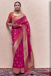 Picture of Creative Pink Colored Designer Saree