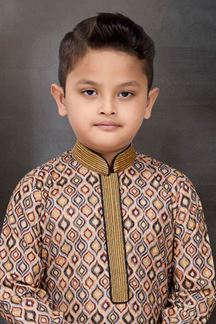 Picture of Classy Multi Colored Designer Kid’s Kurta Pajama Set