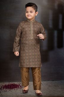 Picture of Appealing Multi Colored Designer Kid’s Kurta Pajama Set