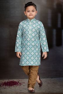 Picture of Magnificent Multi Colored Designer Kid’s Kurta Pajama Set