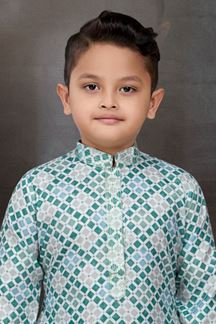 Picture of Magnificent Multi Colored Designer Kid’s Kurta Pajama Set