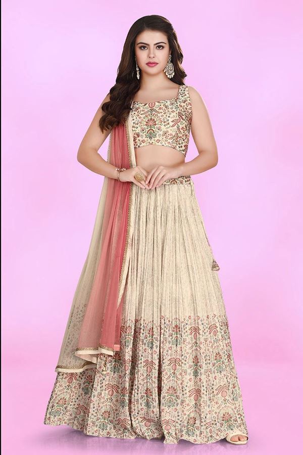 Picture of Artistic Light Peace Colored Designer Lehenga Choli