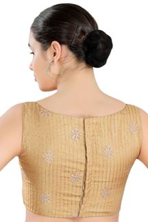 Picture of Charming Gold Colored Designer Readymade Blouse