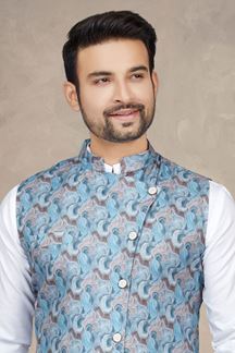 Picture of Captivating White Colored Designer Kurta Pajama Set