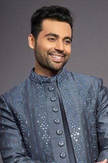 Picture of Charismatic Grey Colored Designer Readymade Sherwani