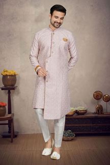 Picture of Captivating Lavender Colored Designer Readymade Sherwani