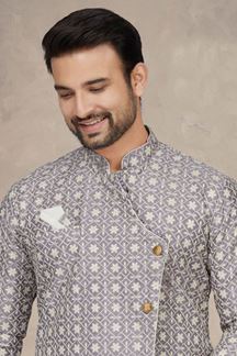 Picture of Charismatic Lavender Colored Designer Readymade Sherwani