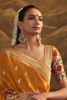 Picture of Charismatic Yellow Colored Designer Saree