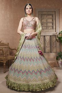 Picture of Fashionable Multi Colored Designer Lehenga Choli