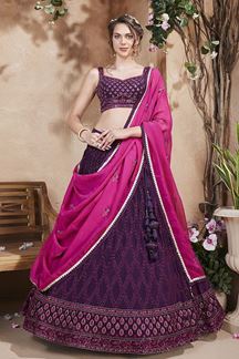 Picture of Classy Purple Colored Designer Lehenga Choli