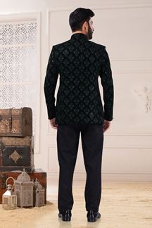 Picture of Marvelous Black Colored Designer Jodhpuri