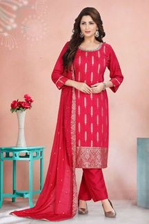 Picture of Delightful Pink Colored Designer Suit