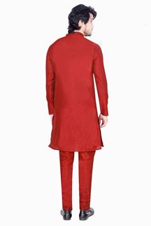 Picture of Exuberant Maroon Colored Designer Readymade Kurta, Payjama Sets