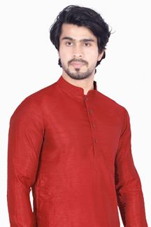 Picture of Exuberant Maroon Colored Designer Readymade Kurta, Payjama Sets