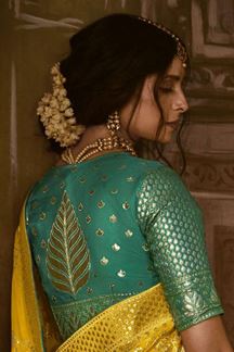 Picture of Trendy Yellow Colored Designer Saree