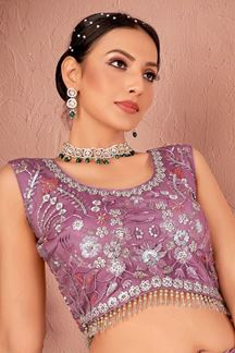 Picture of Creative Lavender Colored Designer Lehenga Choli