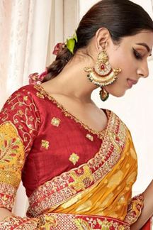 Picture of Flawless Yellow Colored Designer Saree