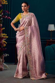 Picture of Smashing Pink Colored Designer Saree