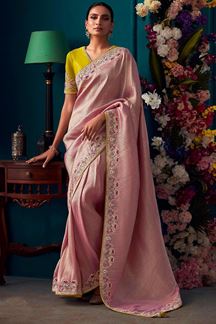 Picture of Amazing Light Pink Colored Designer Saree