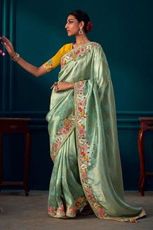 Picture of Mesmerizing Multi Colored Designer Saree