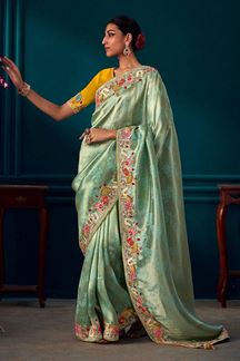 Picture of Mesmerizing Multi Colored Designer Saree