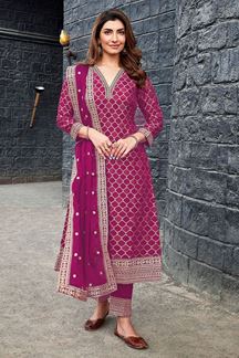 Picture of Outstanding Wine Colored Designer Suit