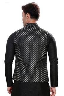 Picture of Appealing Black Colored Designer Readymade Nehru style Jackets