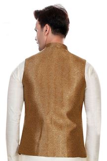 Picture of Fancy Beige Colored Designer Readymade Nehru style Jackets