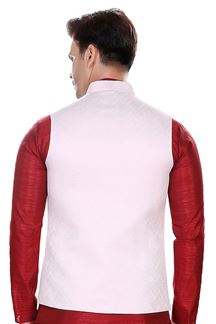 Picture of Splendid Pink Colored Designer Readymade Nehru style Jackets