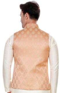 Picture of Royal Peach Colored Designer Readymade Nehru style Jackets