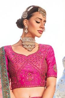 Picture of Charismatic Multi and Pink Colored Designer Lehenga Choli