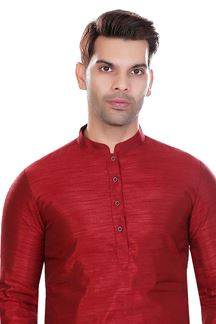 Picture of Classy Maroon Colored Designer Kurta Payjama Set