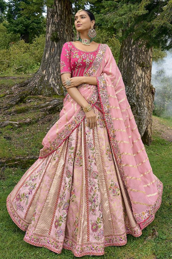 Picture of Creative Rose Pink Colored Designer Lehenga Choli