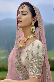 Picture of Amazing Multi and Cream Colored Sangeet Designer Lehenga Choli