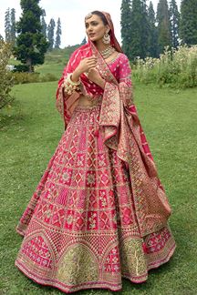 Picture of Striking Rani Pink Colored Designer Lehenga Choli