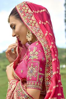 Picture of Striking Rani Pink Colored Designer Lehenga Choli