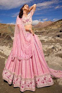 Picture of Fascinating Pink Colored Designer Lehenga Choli