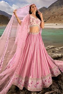 Picture of Fascinating Pink Colored Designer Lehenga Choli