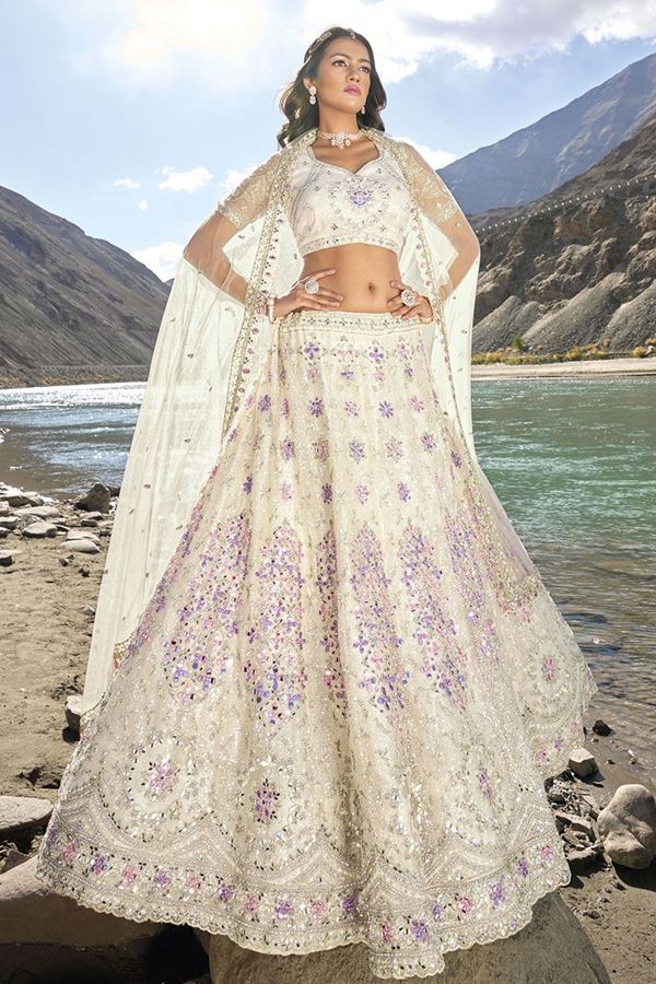 Picture of Flawless White Colored Designer Lehenga Choli