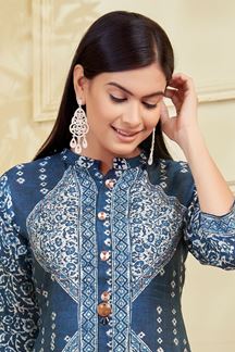 Picture of Ethnic Blue Colored Designer Readymade Salwar Suit