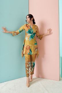 Picture of Vibrant Mustard Colored Designer Co-ord Sets
